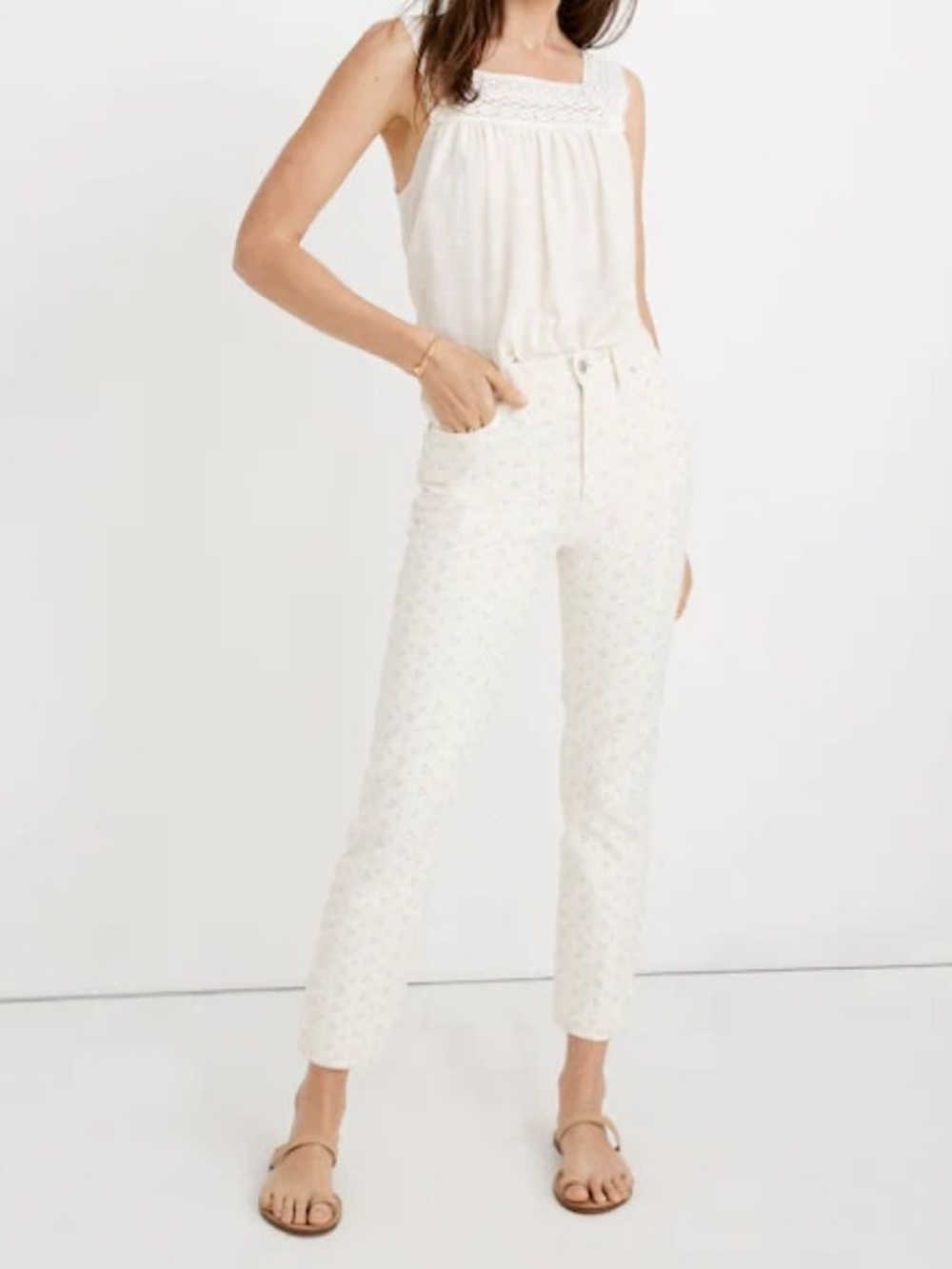 NWT Madewell Perfect Vintage Eyelet Embroidered Jeans 27